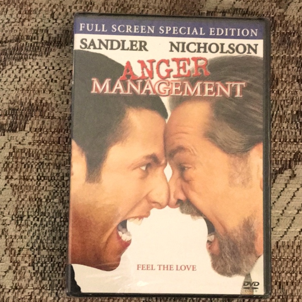 Brand new DVD still sealed.  Anger Management. Sandler and Nicholson  FUNNY flic